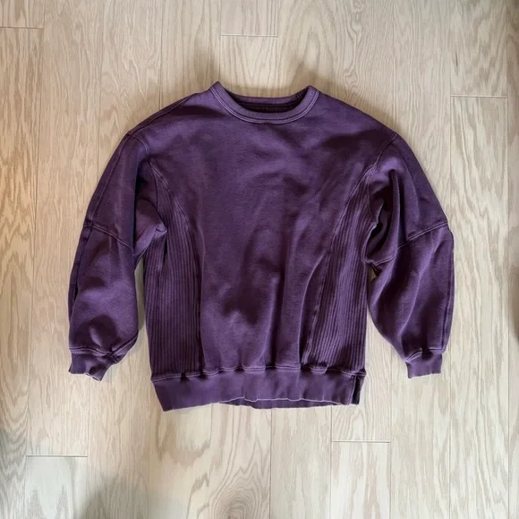 Aerie Très Chic Sweatshirt Cool Berry - Picture 2 of 4